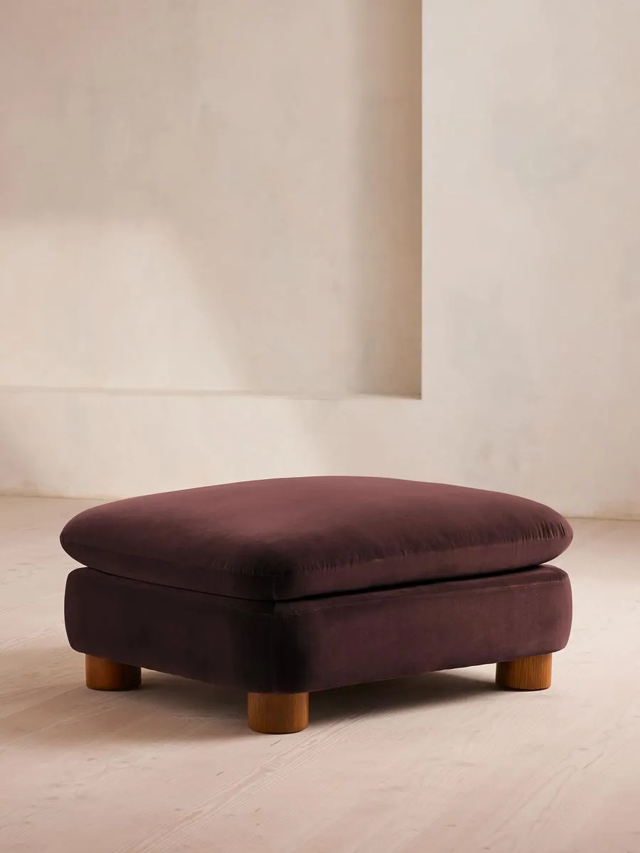 Vivienne Ottoman, Velvet, Aubergine