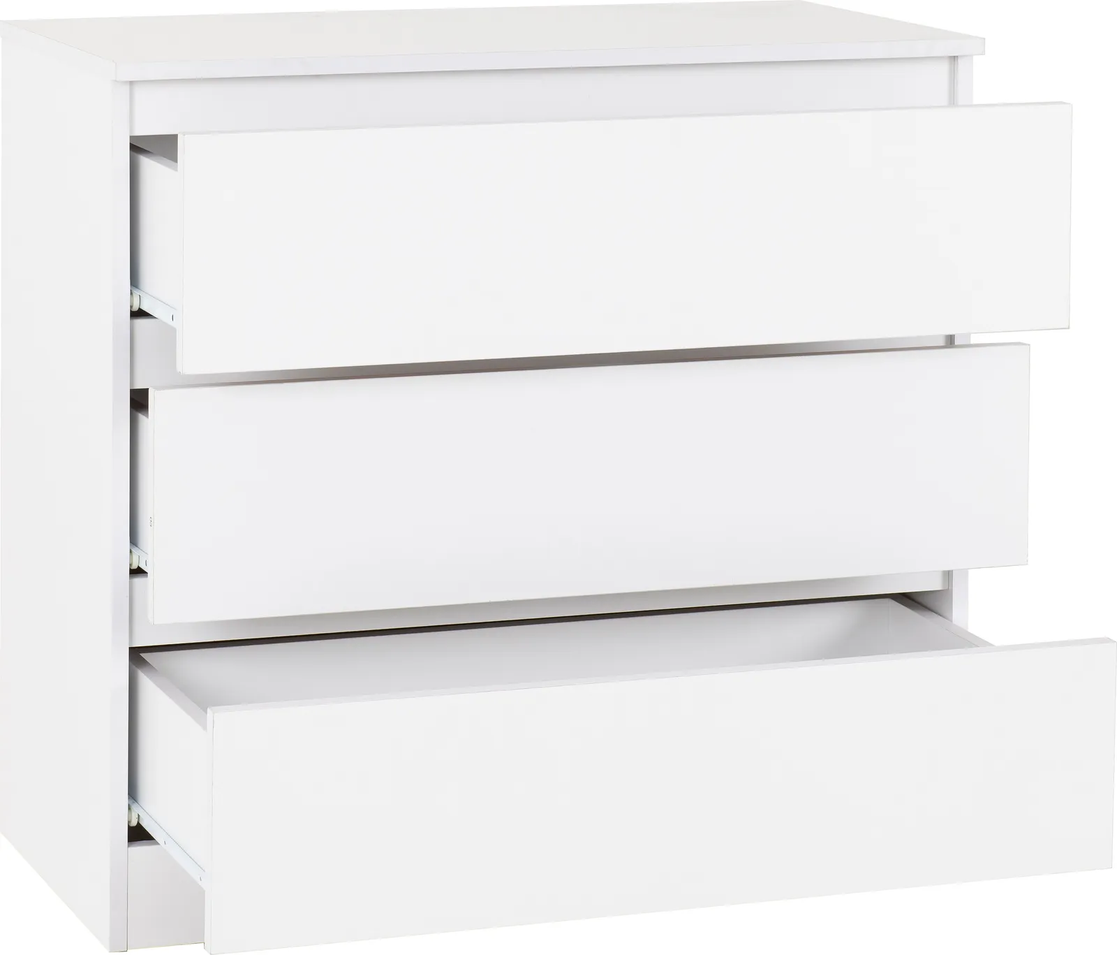 Seconique Malvern 3 Drawer Chest in White 4