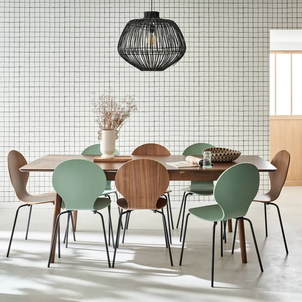 sweeek 6 to 8-seater extendable rectangular dining table in Dark Brown 6
