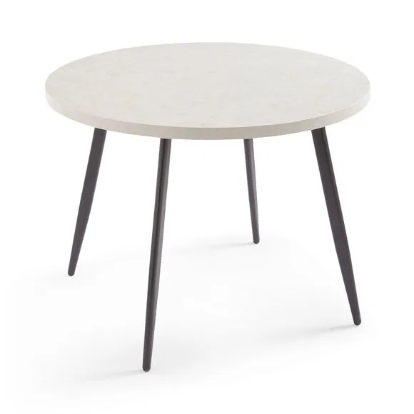 Zuri 4 Seater Round Dining Table, Concrete Effect 4