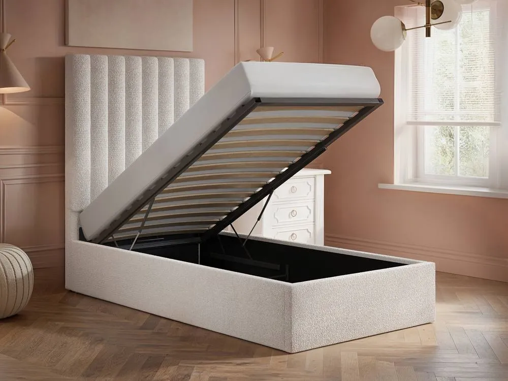 Flair Everley Single Ottoman Bed in Cream 2