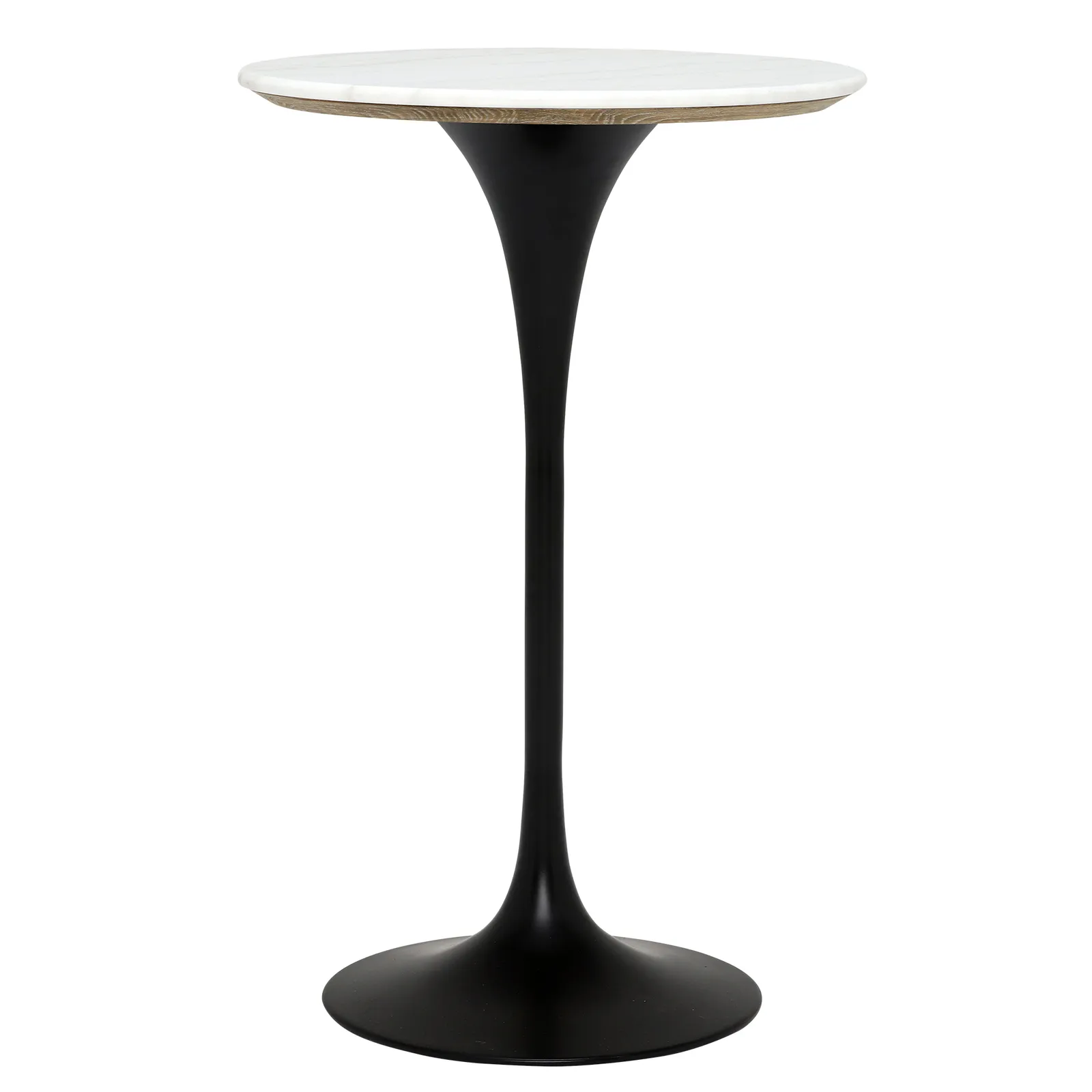 Talula Bar Table, Shiny White Marble