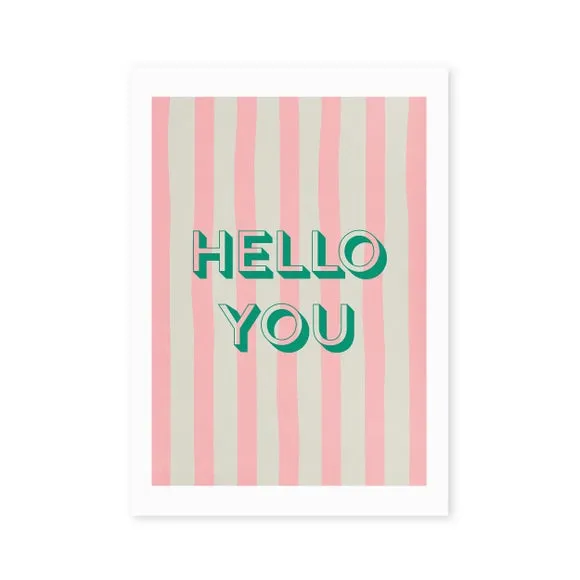 East End Prints Hello You Striped Print 2