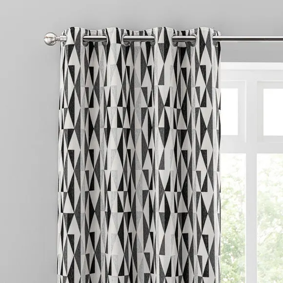 Elements Triangles Eyelet Curtains 1