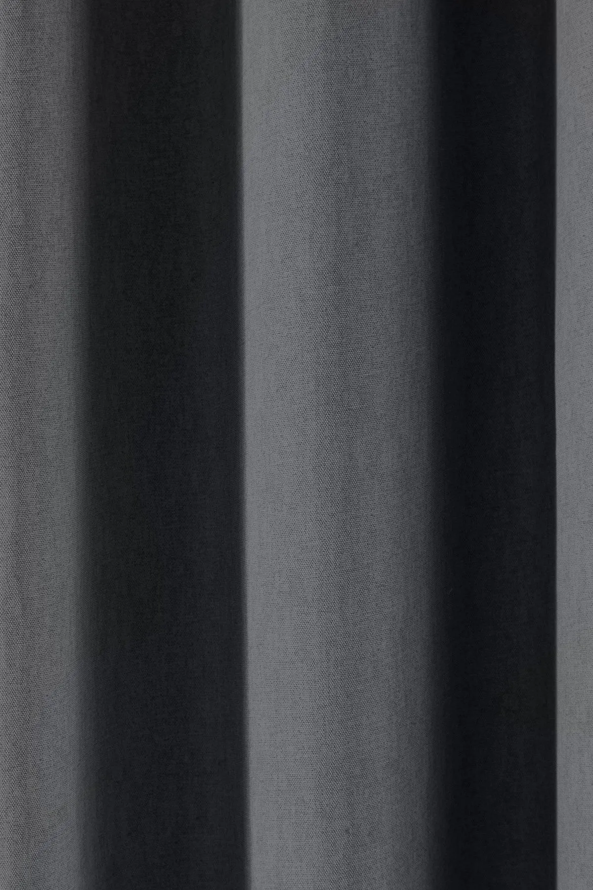 Fusion 'Sorbonne' 100% Cotton Light Filtering Plain Dyed Eyelet Curtains in Charcoal 3