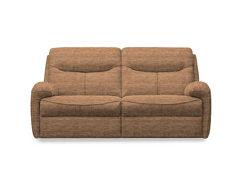 Amesbury Fabric 3 Seater Power Recliner Sofa with Power Headrest, Power Lumbar and Heated Seats - Victoria Ginger