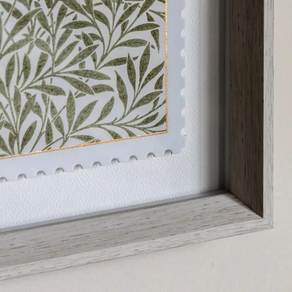 Cedar and Sage Set of 2 William Morris Postage Stamp Green Framed Prints 3