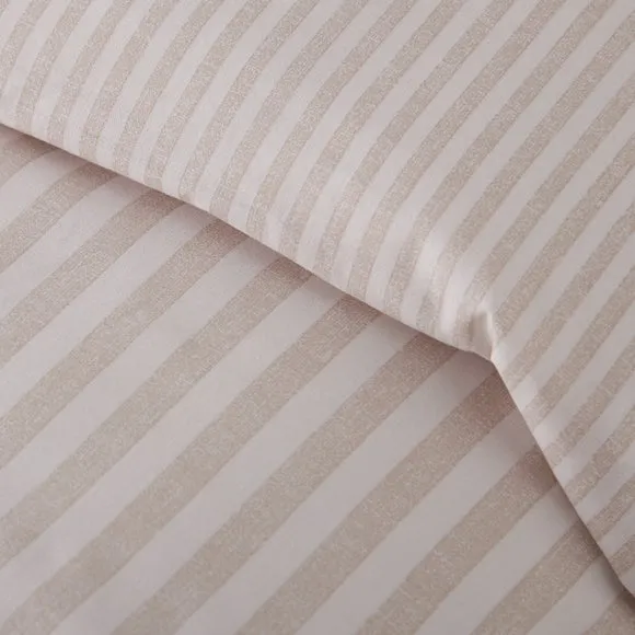 Catherine Lansfield Epping Textured Stripe Reversible Polycotton Duvet Cover & Pillowcase Set 4