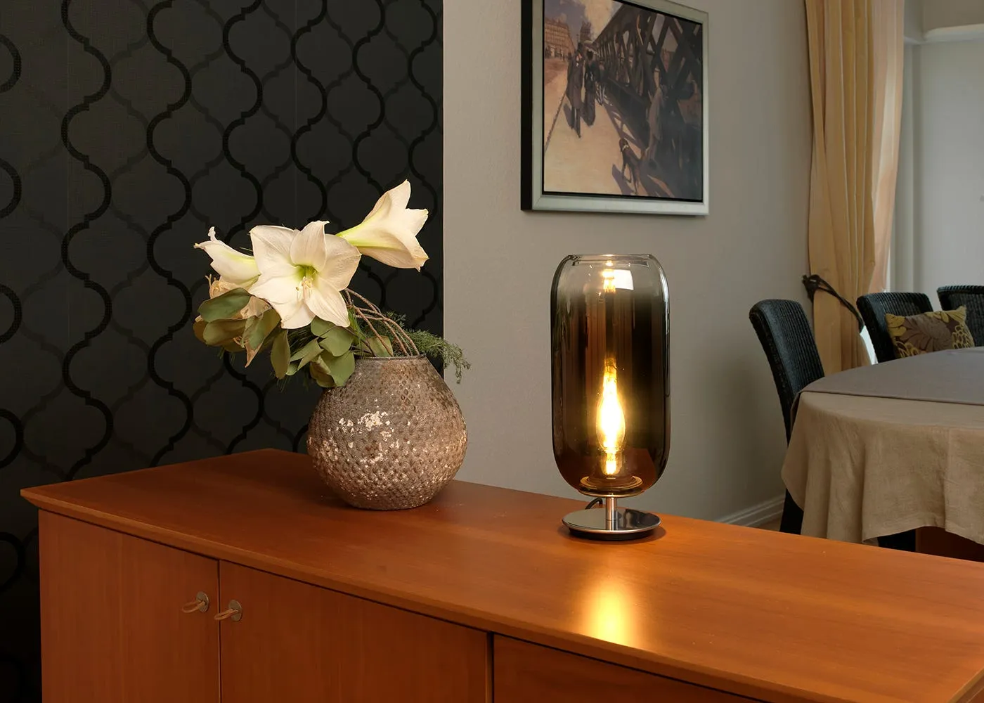 Artemide Gople Table Lamp Bronze & Chrome 3