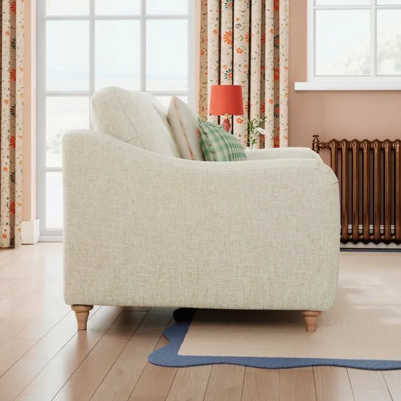 Hattie Slub Faux Linen Snuggle Sofa 3
