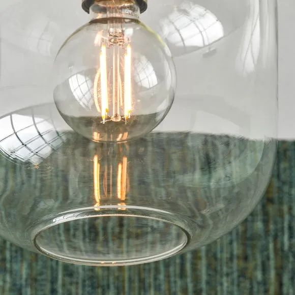 Florence Metal and Glass Flush Pendant 2