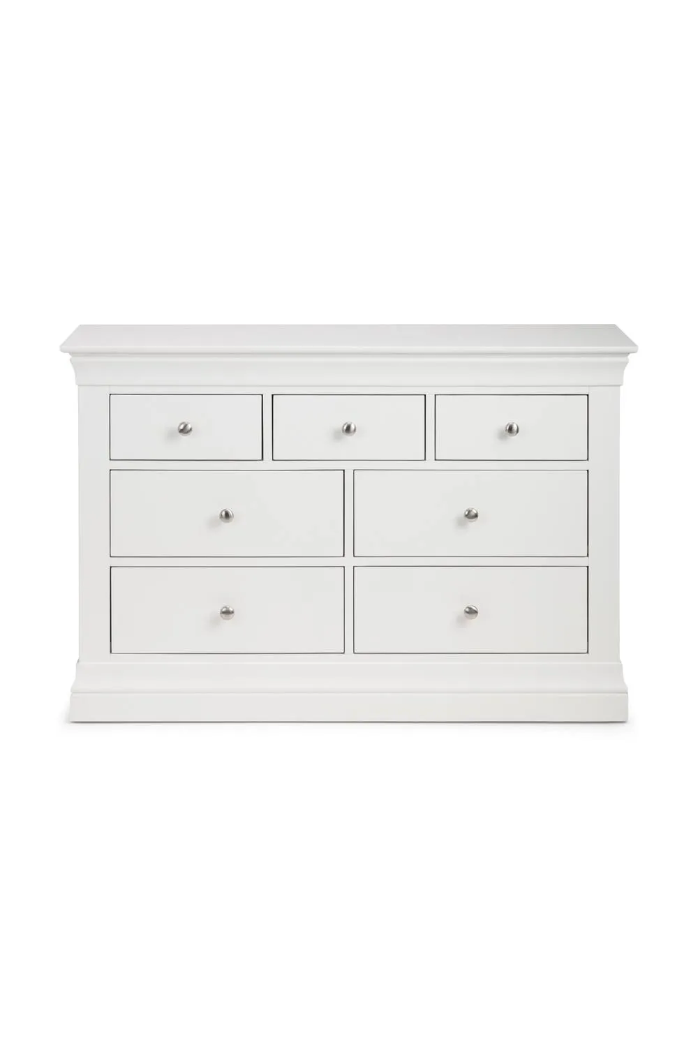 Julian Bowen Clermont 7 Drawer Chest (4+3) in White 6