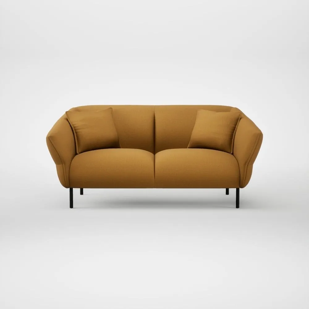 Heal's Alto 4 Seater Sofa Smart Cotton Linen Sahara Black Feet