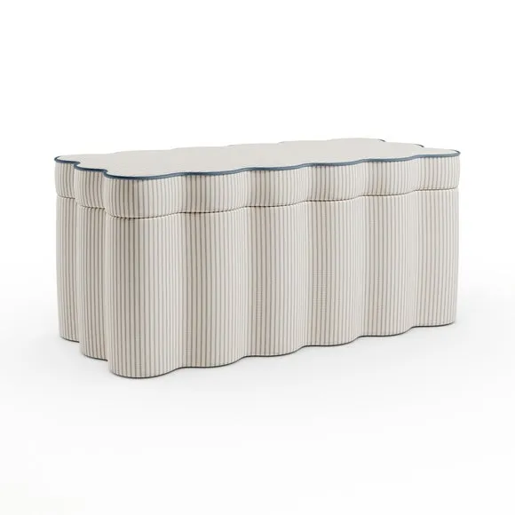 Wavie Tiny Stripe Storage Ottoman 6