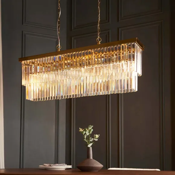 Vogue Corinne 4 Light Adjustable Linear Chandelier 2