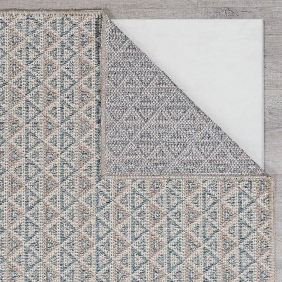 Geo Diamond Woven Washable Rug 3