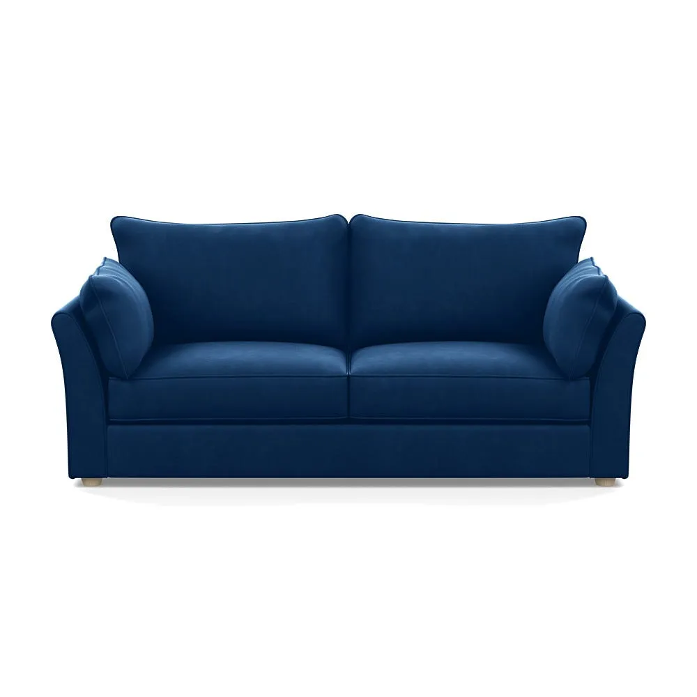Heal's Tailor 4 Seater Sofa Velvet Petrol Natural Beech Feet 1