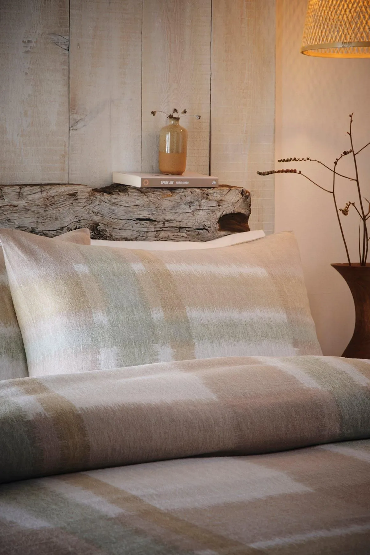 Appletree 'Verbier' 100% Brushed Cotton Duvet Cover Set in Natural 2