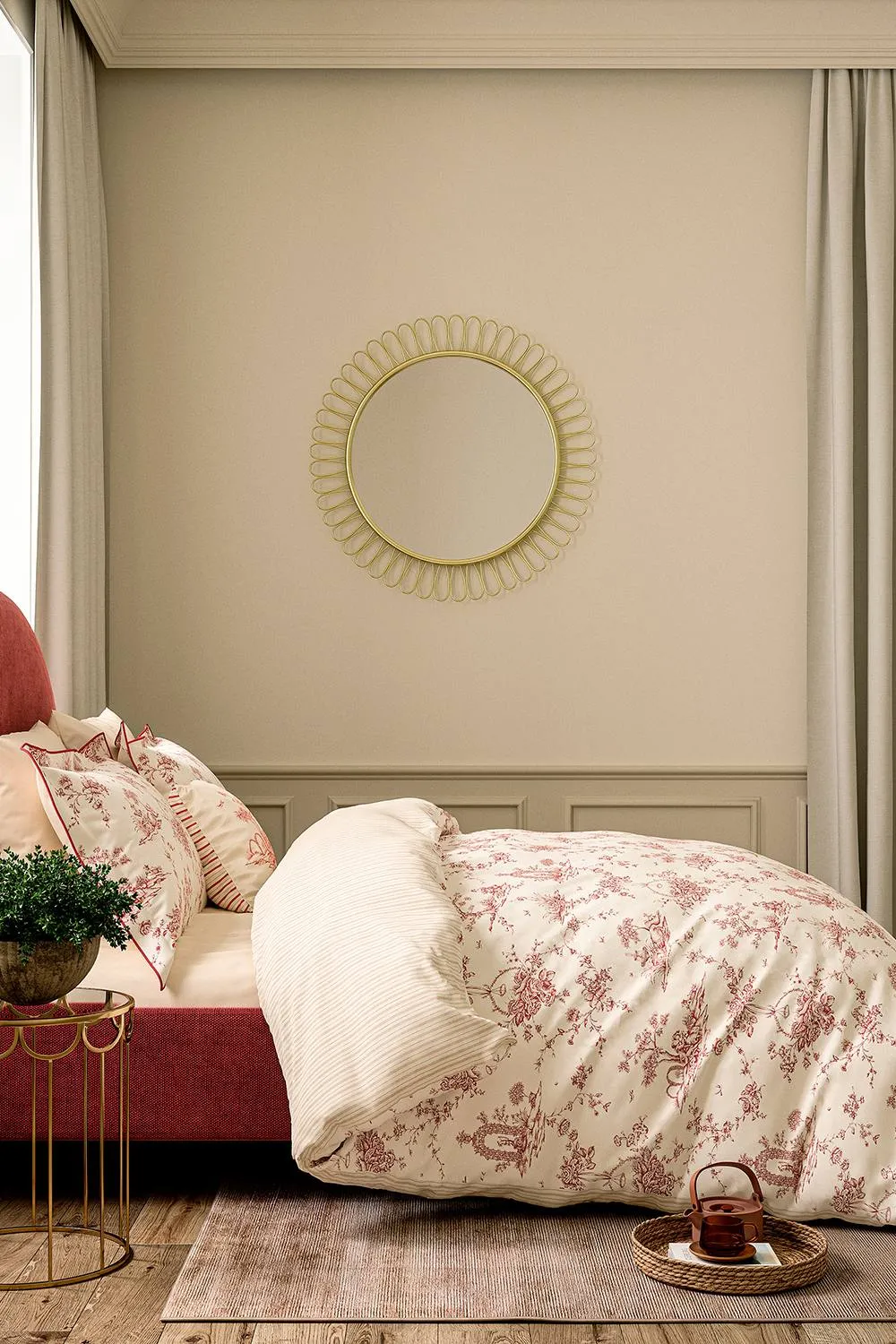 V&A 'Garden Of Love' Cotton Duvet Cover Set in Cream