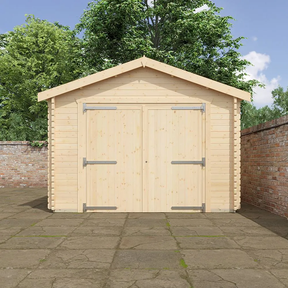 Buttercup Farm 20x12 The Warwick 44mm Cabin - L595 x W355 x H282.9 cm in Natural 3