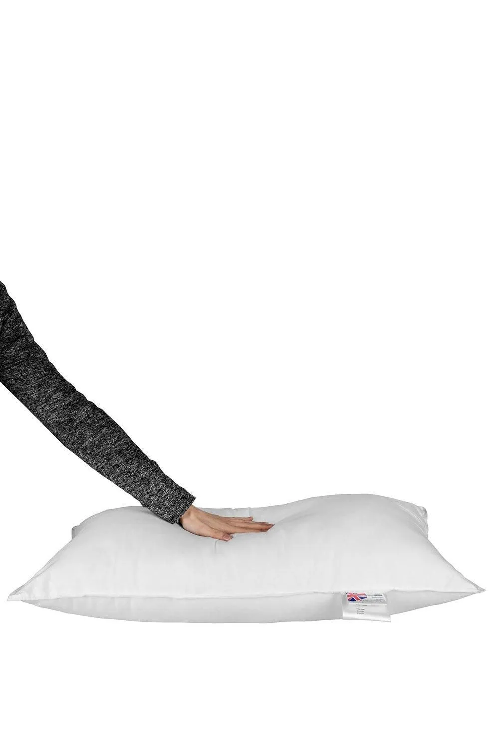 Homescapes Microfibre Euro Continental Pillow Pair - 40cm x 80cm (16"x32") in White 3