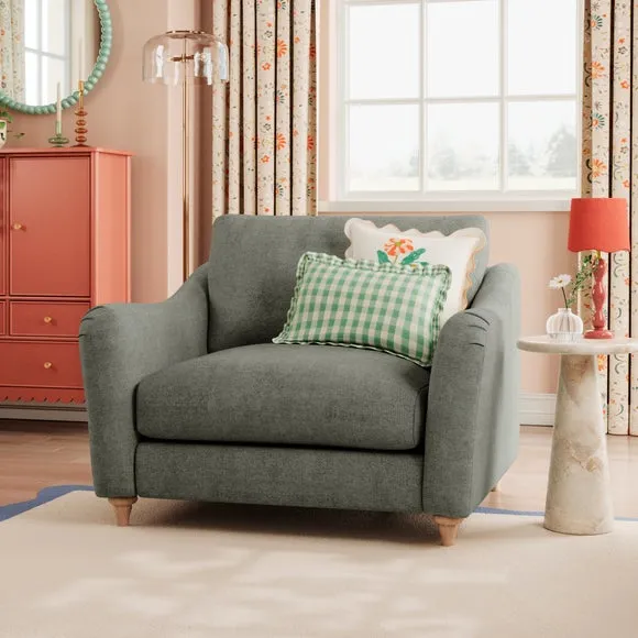 Hattie Tonal Plush Chenille Snuggle Sofa