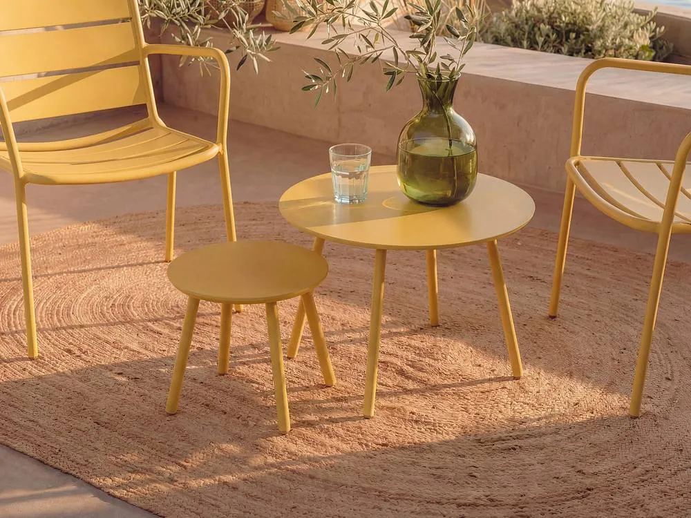 Vente-unique Metal Nesting Tables - Mustard Yellow - MIRMANDE By MYLIA 3
