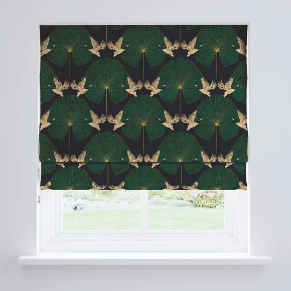 Luxe Crane Velour Blackout Roman Blinds 3