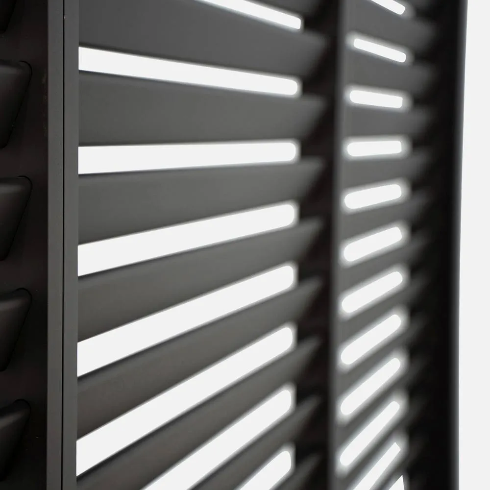 sweeek Louvered Pergola Aluminium 3 X 3m V2 & 3 100cm Louver Panels in Dark Grey 6