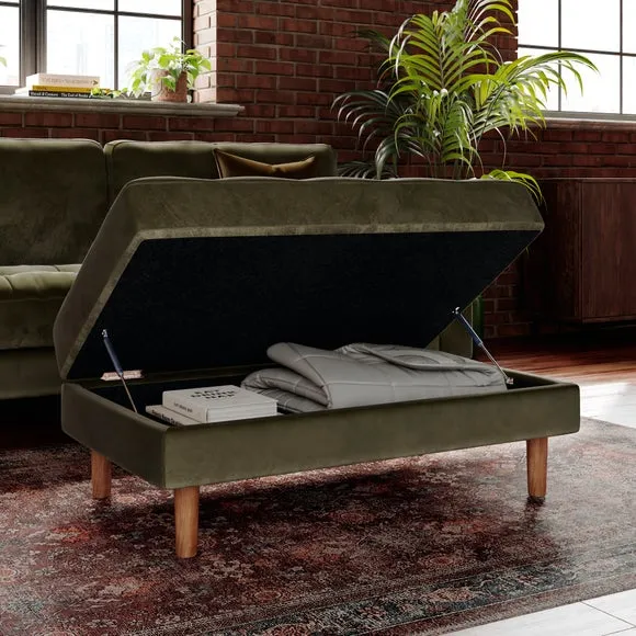 Max Velvet Storage Footstool 2