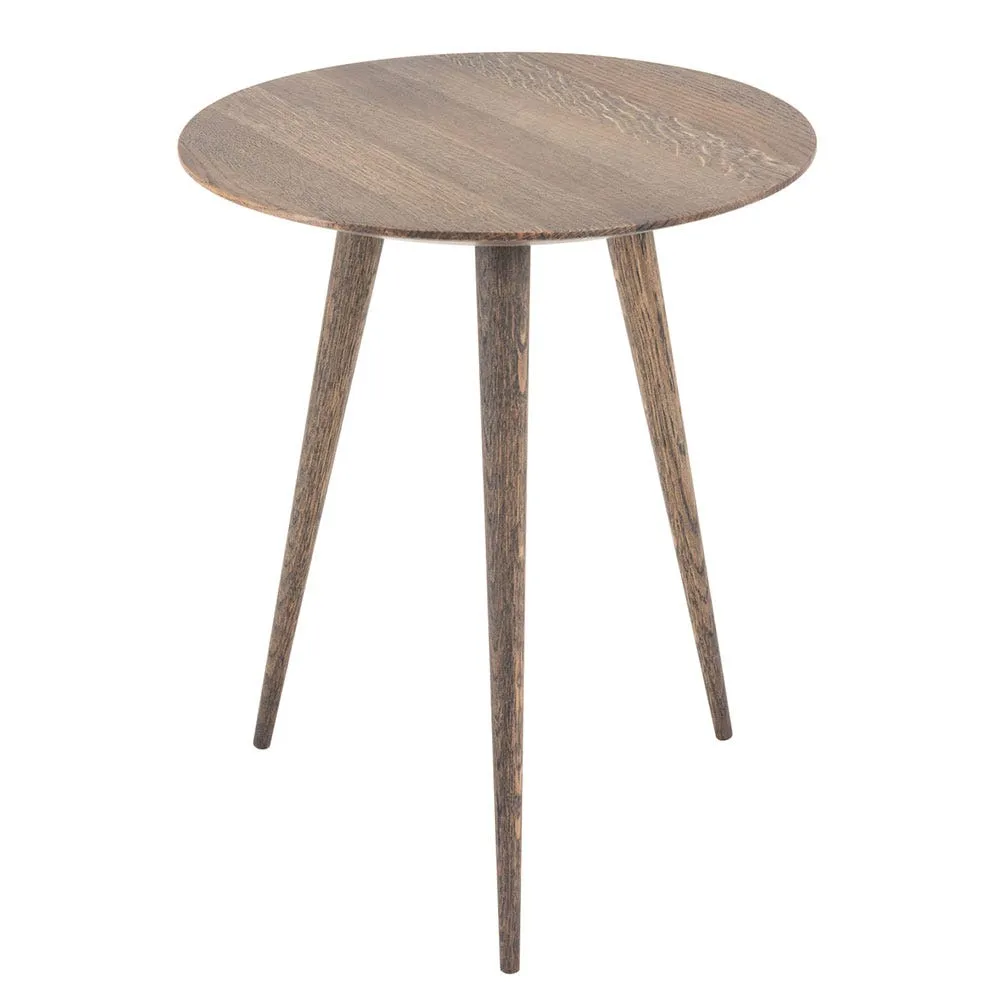 Gazzda Arp Side Table Dia 45cm Smoked Oiled Oak 2