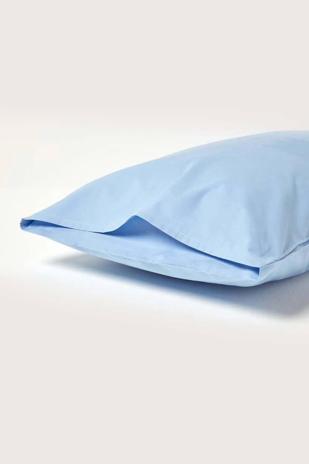 Homescapes Egyptian Cotton Housewife Pillowcase 200 TC, Standard Size in Blue 3