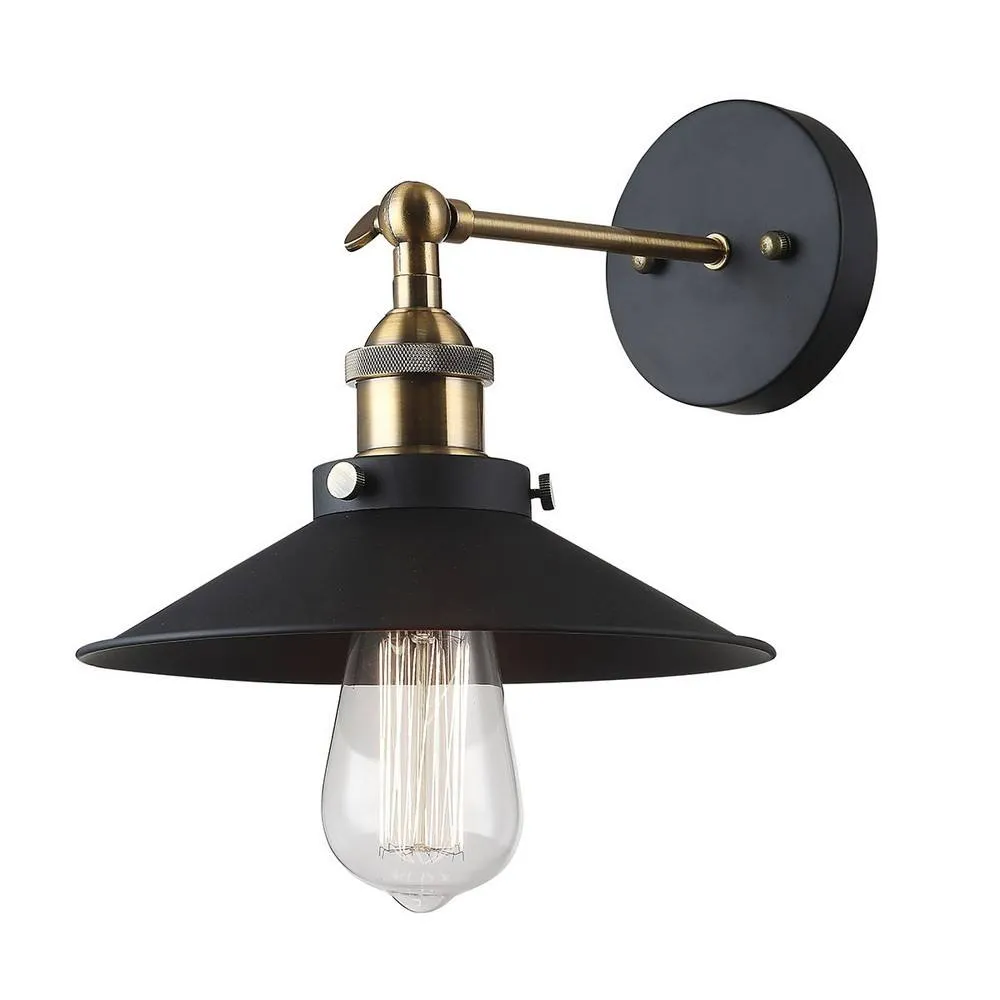 Netlighting Industrial & Retro Wall Lamp Black Metal Alloy Shade E27