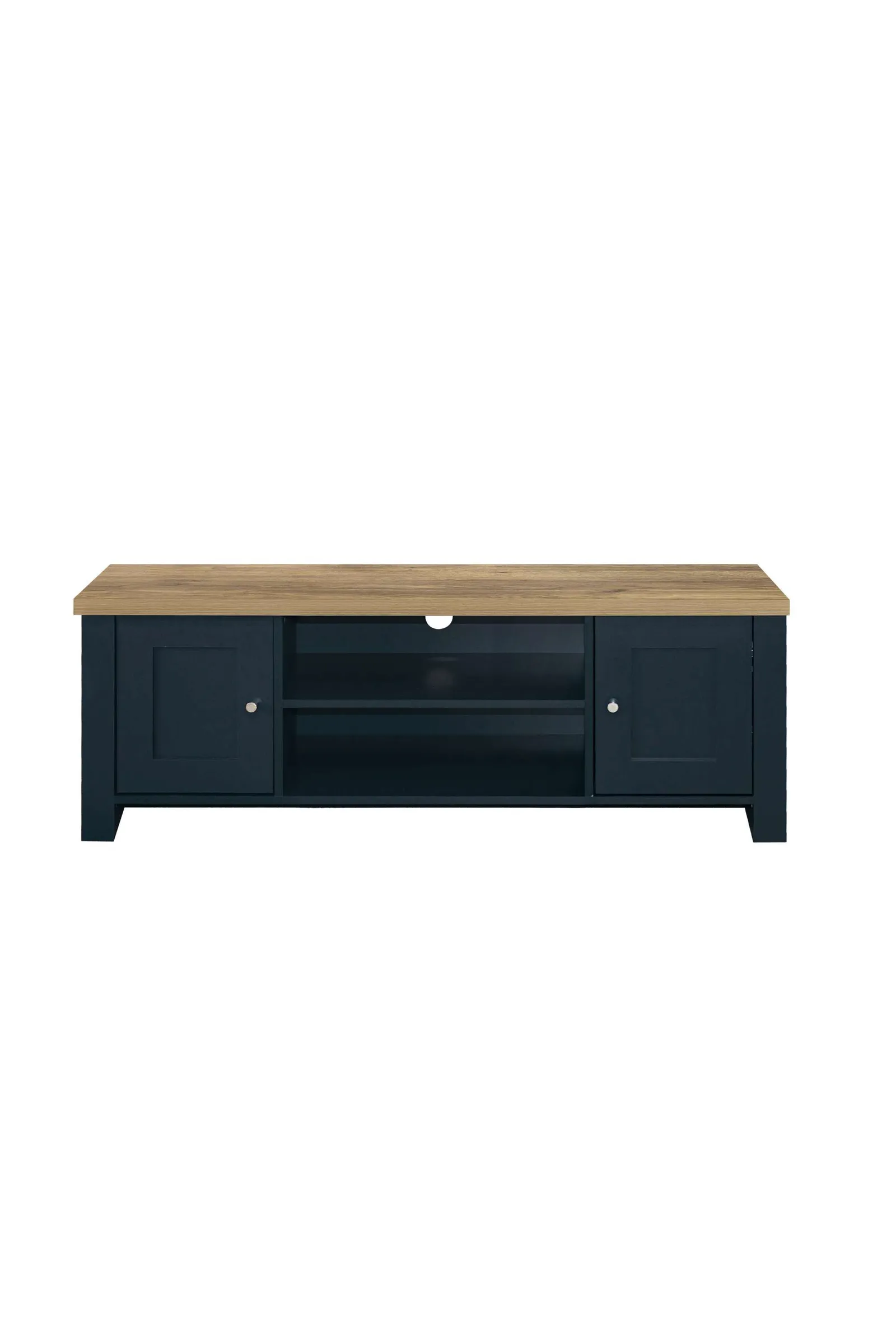 Birlea TV Unit Blue Oak Highgate Large Entertainment Navy Farmhouse Shabby Chic 4