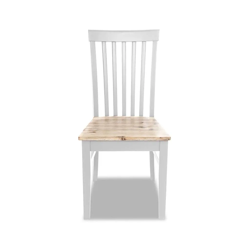 Statement Furniture Florence Highback Wooden Seat Chair in White 4