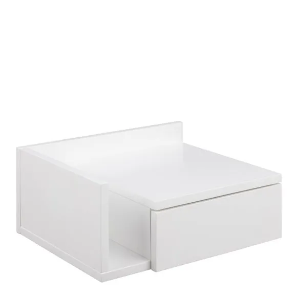 Furniture To Go Avignon 1 Drawer Wall Mounted Bedside Table with Shelf 2
