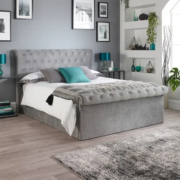 Chesterfield Ottoman Bed Frame, Velvet 2