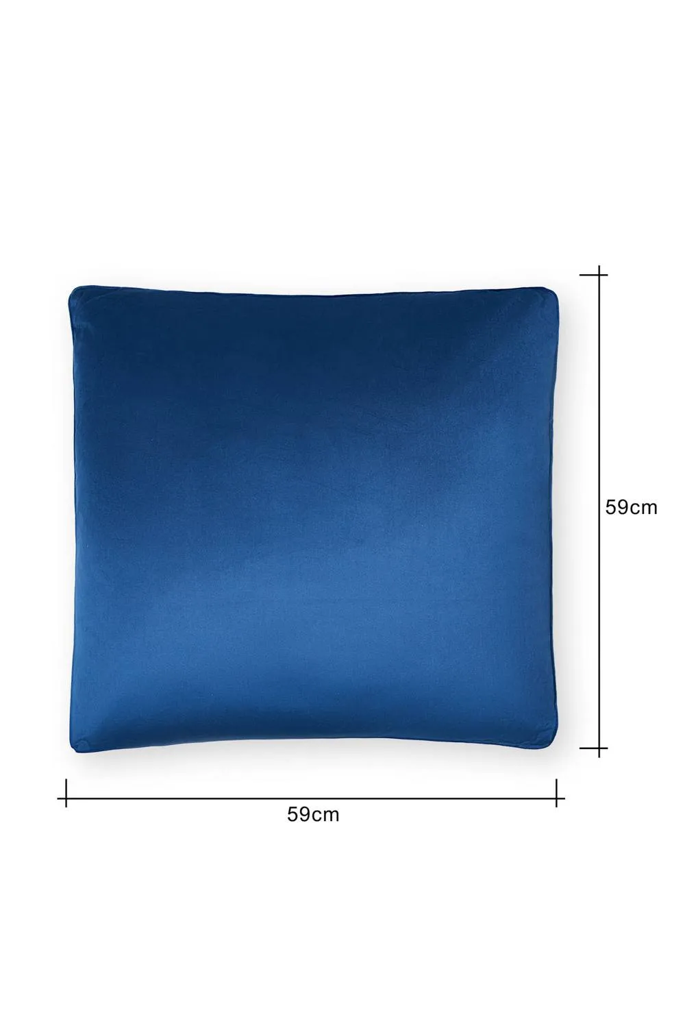 BHS Large Velour Piped Cushion in Navy 3