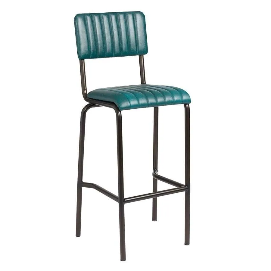 netfurniture Creme Bar Stool - Ribbed - Lascari - Teal