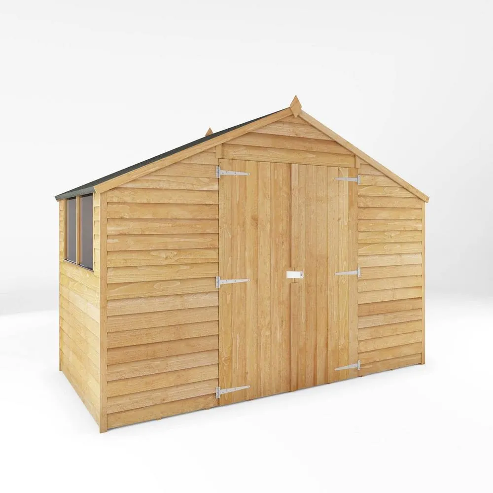 Mercia 5 x 10 Feet Overlap Apex Workshop - L150.3 x W309.7 x H225.4 cm in Brown