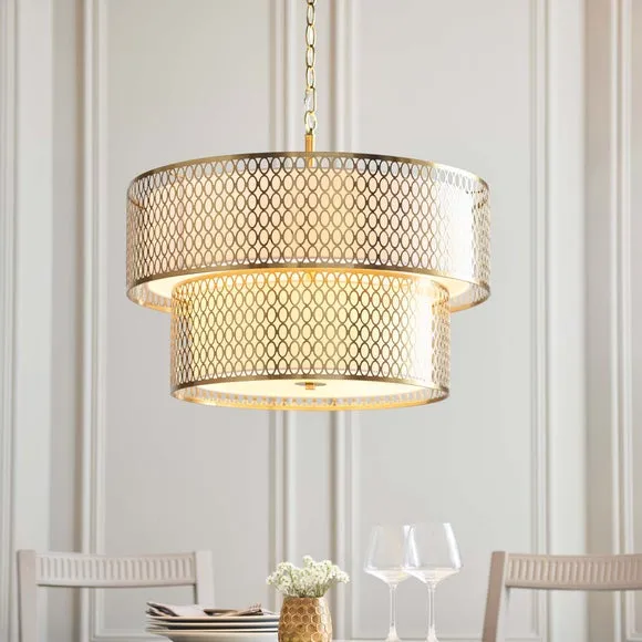 Vogue Tolna 6 Light Adjustable Tiered Pendant Light