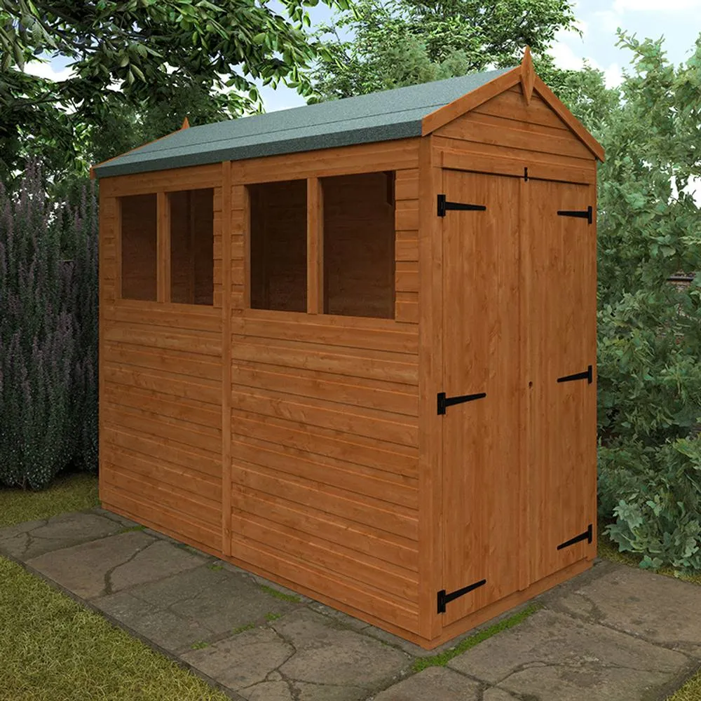 Buttercup Farm 8x4 Flex Apex Double Door 12mm Flex - L238.8 x W115 x H209 cm in Burnt Orange 2