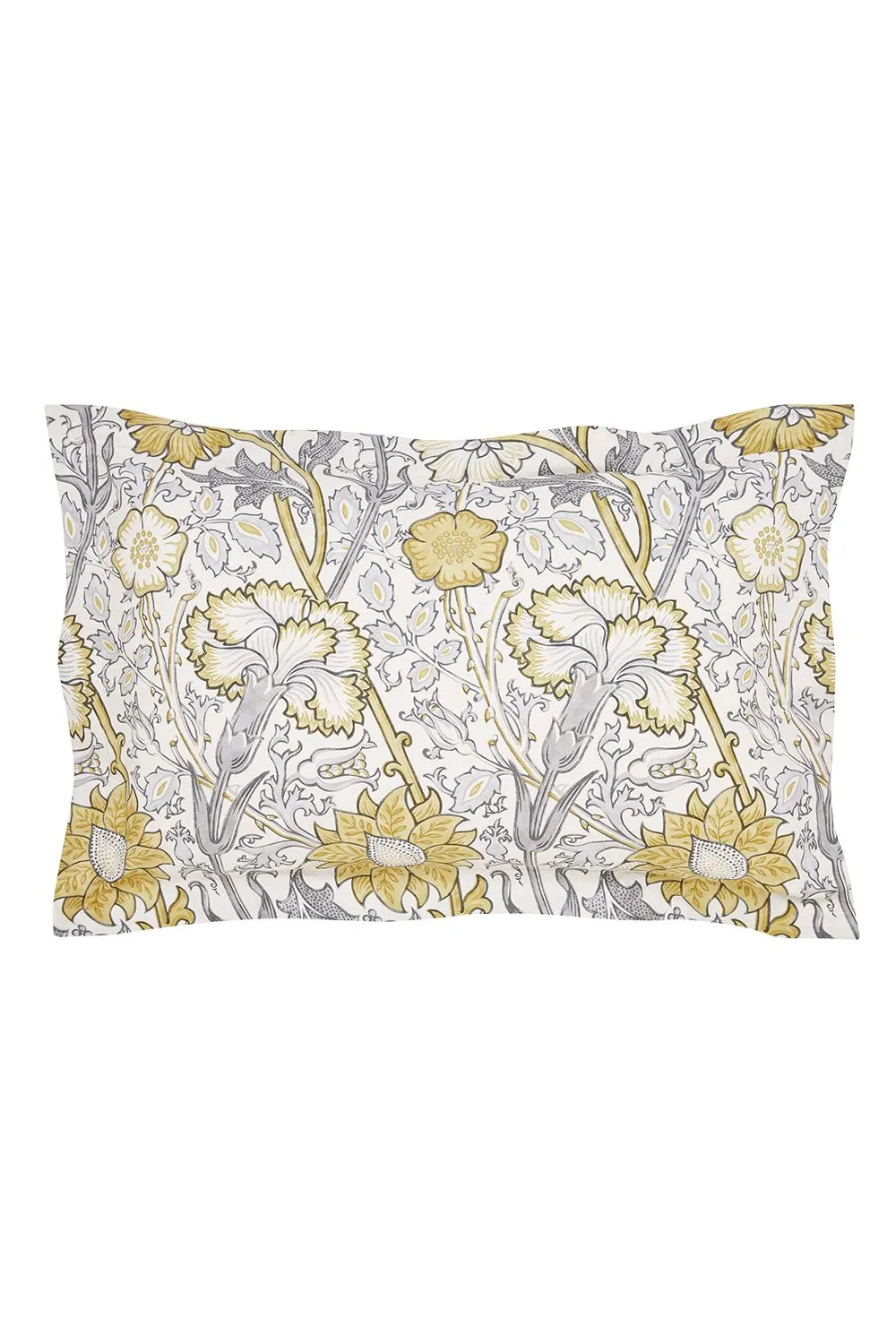 Morris & Co 'Pink & Rose' Cotton Duvet Cover Set in Grey 3