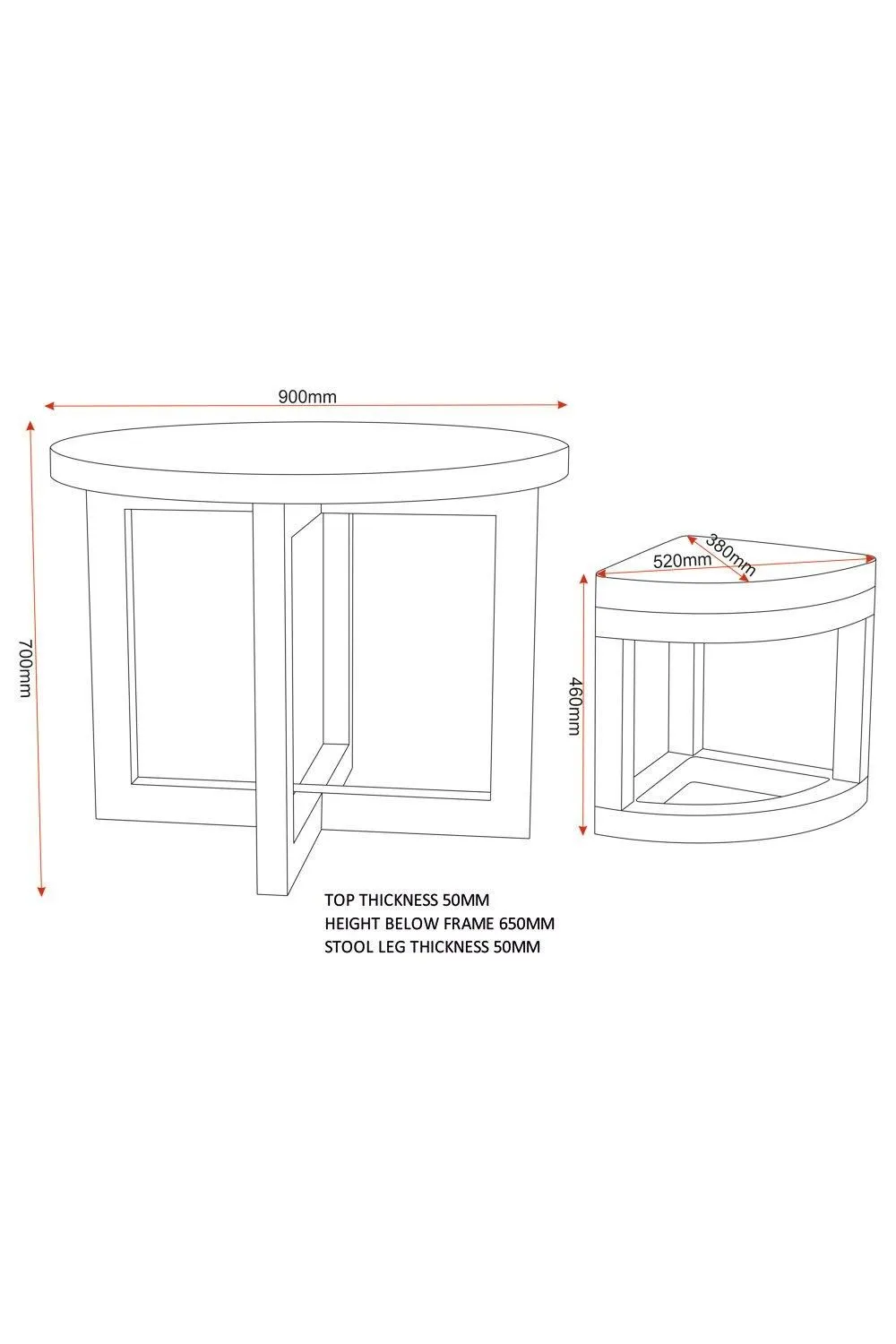 Seconique Cambourne Stowaway Dining Set in Light Oak 6