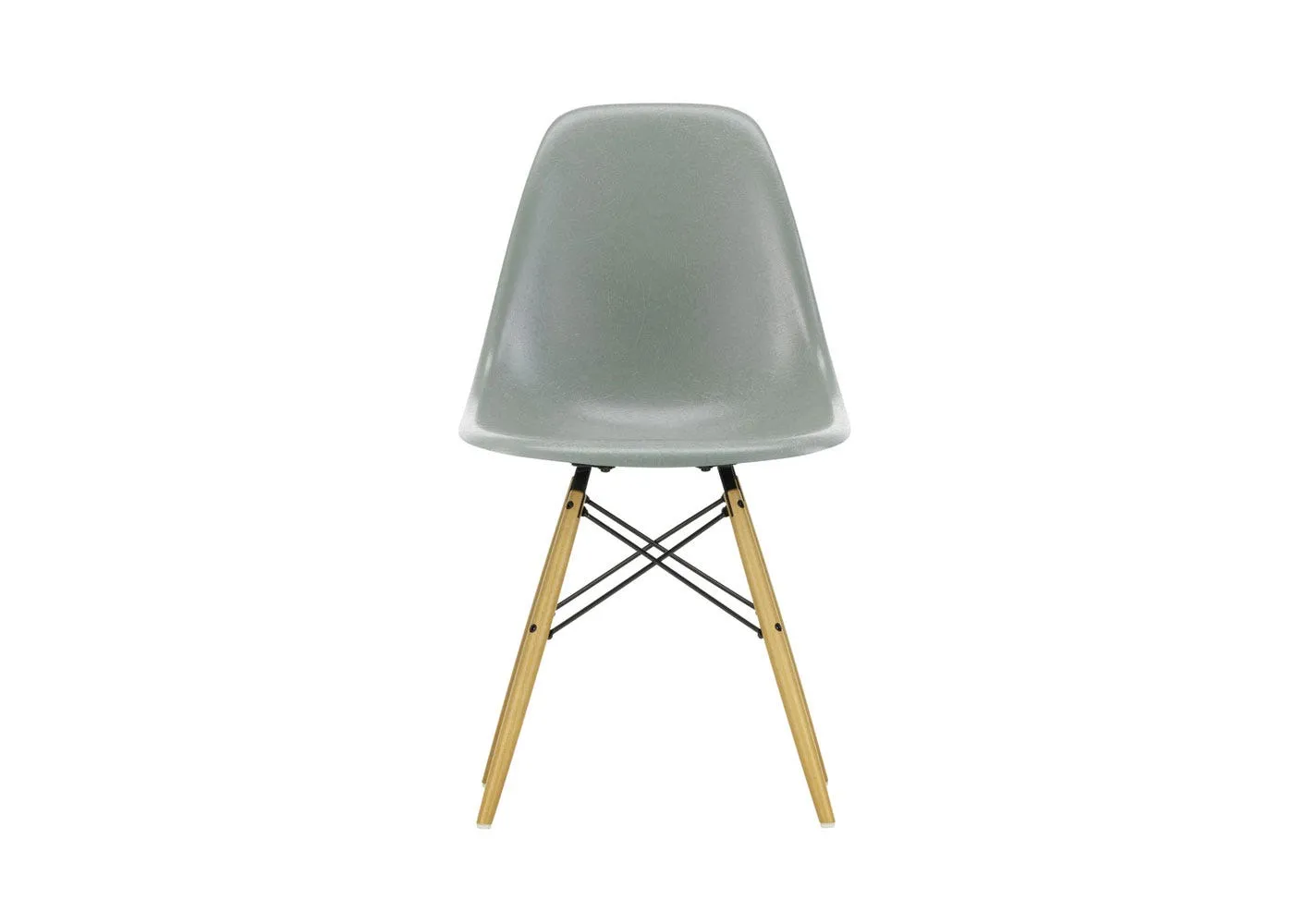 Vitra Eames Fibreglass Chair DSW Eames Sea Foam Green 02 Golden Maple Base 05 Glides