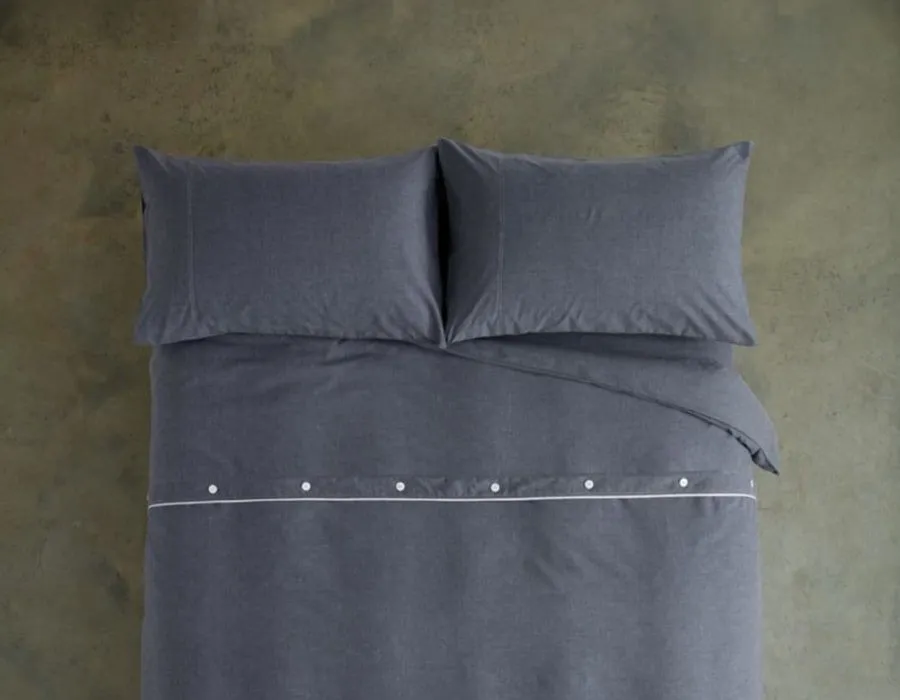 Deyongs Southwick Melange Look Duvet Cover Set - Soft & Breathable Bedding | 1846 in Navy 3