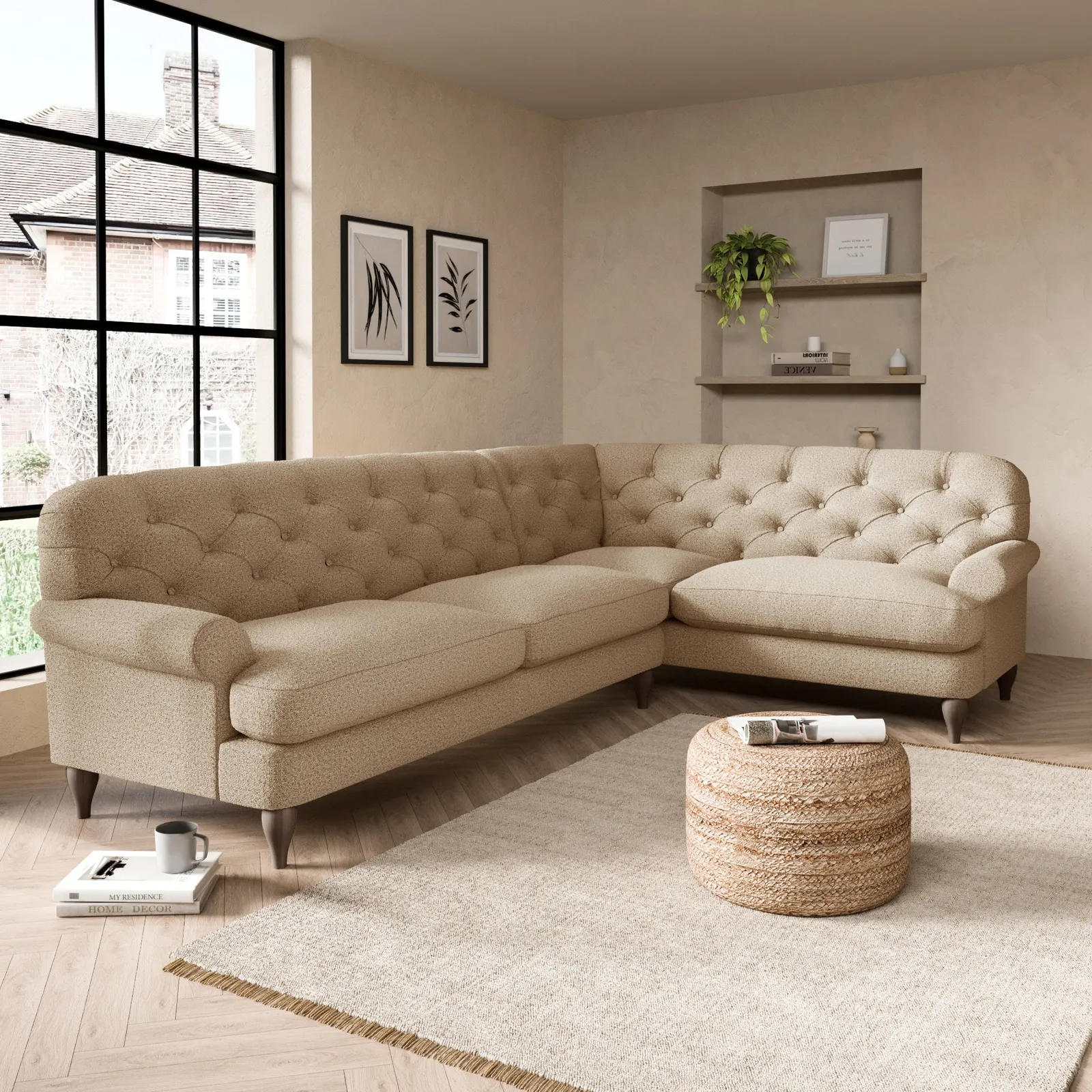 Canterbury Cosy Marl Right Hand Corner Sofa Cosy Marl Camel