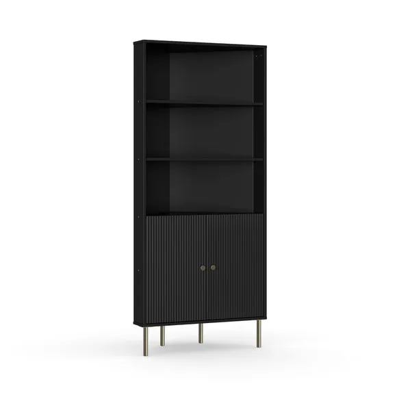 Georgi Corner Ladder Shelving Unit with Storage 4