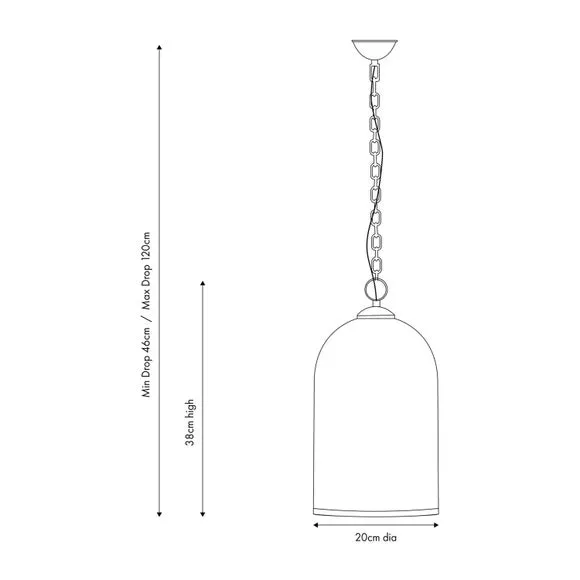 Rimmed Glass Cloche Pendant Light 3