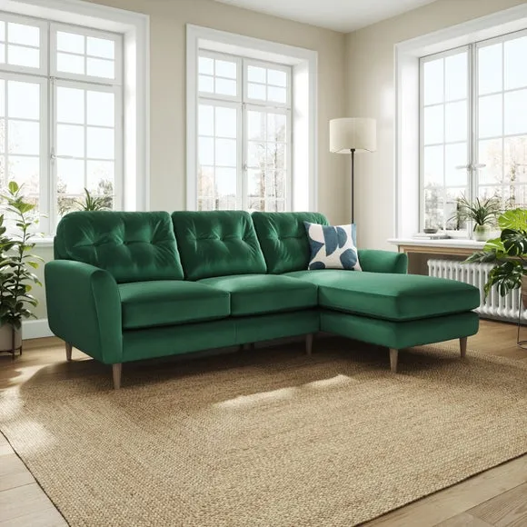 Sven Opulent Velvet Large Corner Chaise Sofa 1